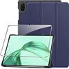 Rojeuinn Cover per Honor Pad X8a/X8b 11 custodie +1 Pezzi Vetro Temperato,Gomma Protezione Protettivo,Ultra Sottile Antiurto Anti-Graffio TPU Flessibile Case -Blu