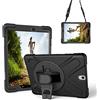 Gerutek Cover per Samsung Galaxy Tab S3 9.7 Pollici 2017, Nero | Custodia Robusta Antiurto con Supporto Girevole a 360°, Cinghia per Mano/Spalla, Portapenne