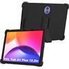 zZjoOoj Custodia Cover per TCL Tab A1 Plus 12.2 Pollici, Ultra Leggero Protettiva Cover in Silicone con Supporto per Bambini per TCL A1 Plus - Nero