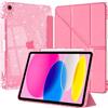 EspZanthic Glitter Custodia per iPad A16 11a/10a Gen 2025 2022 Cover Rosso Anguria | Portapenne Bumper TPU Morbido Retro Trasparente Effetto Glitter Supporto Sottile Antiurto Leggero Antiscivolo Casa Scuola