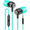 LUDOS CLAMOR Auricolari In-Ear Cuffie, Cuffiette con Filo e Microfono, Garanzia 5 Anni, Audio di alta Qualità, Memory Foam, Cavo Rinforzato, Bassi, Controllo del Chiamate per iPhone, Samsung, Huawei