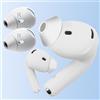 Generic 2 custodie protettive in silicone per AirPods di 4 generazione, ultra sottili, antiscivolo, accessori per auricolari, colore nero