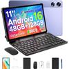 BIRDCLAW P11 Pro Tablet 11 Pollici, Gemini AI Tablet Android 16, 48GB RAM+128GB ROM/2TB TF, 8800mAh/18W, Octa-Core T7250, 90Hz, 13MP+5MP, GPS/FM/Face ID, Tablets con Tastiera e Penna, Viola