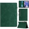 Rosbtib Custodia per Samsung Galaxy Tab S10 Plus 2024/S9 Plus/S9 FE+ 12.4 con supporto con slot per schede, custodia in ecopelle con motivo a trama esagonale per Galaxy Tab S10+/S9+/S9 FE+, Verde