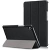HereMore Cover Compatibile con Huawei MediaPad M5 8.4 pollici Tablet, Supporto Case Custodia Protettiva in Pelle con Funzione di Auto Sonno/Sveglia, Nero