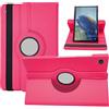 Dlahaby Custodia per Samsung Galaxy Tab A8 10.5 SM-X200/X205/X207, Rotazione di 360 Gradi con Supporto Cover per Samsung Galaxy Tab A8 10.5 Pollici 2021 Tablet,Rosa Rossa