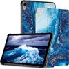 HEISHAYU Custodia per iPad (A16) 11a Generazione (2025) 11 pollici/iPad 10a generazione (2022) 10,9 pollici, Cover con Auto Sveglia/Sonno,Onde Blu