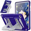 INFILAND Bambin Custodia per Samsung Galaxy Tab A11+/ A11 Plus 11 Pollici 2025, Cover Protettiva Robusta, Resistente e Antiurto con Supporto Verticale/Orizzontale Stabile (Blu-Argento)