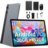 BEYNIVAN Tablet11 Pollici Android 15 tablet con 4G LTE/5G WiFi,36GB RAM+512GB ROM+1TB Espansione,Gemini AI,9580mAh,13MP+8MP,BT 5.0/GPS/Split-Screen/Face ID/Tab con Tastiera,Grigio