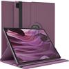 EAZY CASE - Custodia per Apple iPad Air 13 M3 (2025) tablet Cover protettiva Smart Cover Supporto rotante Astuccio pieghevole 360° girevole con funzione stand Similpelle Viola