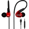 MOXKING Auricolari in-ear con cavo USB C, per sport e corsa, tipo C, con bassi migliorati, con microfono e telecomando, per corsa, jogging, palestra (rosso tipoC)