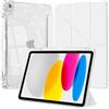 EspZanthic Glitter Custodia per iPad A16 11a/10a Gen 2025 2022 Cover Bianco | Portapenne Bumper TPU Morbido Retro Trasparente Effetto Glitter Supporto Sottile Antiurto Leggero Antiscivolo Casa Scuola