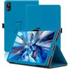 Envibe Custodia per Blackview Mega 8 13 Pollici, Cover Tablet Blackview Mega 8, Copertura Protettiva Pieghevole con Supporto per Matita e Cinturino da Polso, Protezione Completa. (Azzurro)
