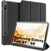 DUX DUCIS Custodia per Samsung Galaxy Tab S8(SM-X700/SM-X706)/S7 11(T870/T875),Nero | 11 pollici, Slim Smart Protettiva Custodia, Cover in Pelle TPU, Magnetica, con Supporto per Penna S