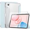 Fhyeugfy Cover per Lenovo Idea Tab 11'' con porta penna+[1 Pezzi] vetro temperato protezione schermo, custodia trasparente trasparente trasparente antiurto stand-by/sveglia auto (verde)