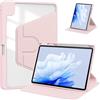 Generico DayQiQiPu Custodia Protettiva per Xiaomi Pad 5/ Pad 5 PRO 11 Pollici Pelle PU Rotazione a 360° Stand Slim Cover con Supporto per Matita Auto Sveglia/Sonno,Rosa