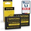 PATONA 2X Batteria per Panasonic DMW-BLG10 BLG10E DMC-GF6 770mAh 7.2V | Batteria di ricambio per Lumix DC GX9 TZ202 TZ91 DMC GX7 GX80 LX100 TZ101 TZ99 TZ80, 100% identica all'originale