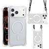 Generic Case XDcase Custodia magnetica antiurto con fori a quattro angoli, cordino non incluso per iPhone 17 Pro (trasparente)