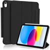 Koze Custodia per iPad A16 11a Generazione 11 Pollici 2025/ iPad 10a Gen 10,9 2022 con Chiusura Magnetica, a tre pieghe Supporto, Cover Retro in TPU Morbido con Portapenne, Nero