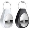 Idoove Confezione da 2 supporti con portachiavi, custodia sicura Lock con cavo metallico compatibile con per chiavi, bagagli, collari per cani, zaini e altro (nero, bianco)