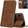 AKABEILA Cover per Asus Zenfone Max Pro (M1) Pelle Custodia per Asus Zenfone Max Pro (M1) Cover Flip Portafoglio Magnetica Stand Covers Frosted Porta Telefono Marrone chiaro