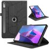 TEDTIKJT Tablet Cover per Lenovo Tab P11 Pro 2nd Gen 11.2 2022 TB138/ TB132 Custodia Pelle PU 360°Multi Angolo Supporto Funzione Ruotabile Flip Protettiva Custodia, Albero Nero
