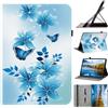 Mldjomid Custodia Protettiva Compatibile con iPad 9.7 (6a/5a Generazione 2018/2017)/iPad Air 2/iPad Air Flip in Pelle PU Cover con Supporto e Slot per Scheda Tablet Case (Farfalla blu)
