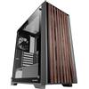 Mars Gaming MC-WOOD, Case PC ATX, Pannello Frontale Legno, Finestra Laterale in Vetro Temperato, Ventola FDB 120mm, Raffreddamento Liquido fino 360mm, Doppia Camera, Gestione Cavi, Semi Tower PC, Nero