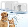 Ainiv Portachiavi per Airtag per Cani, Custodia Protettiva Impermeabile e Morbida per GPS, Localizzatore di Chiavi per Airtags Portatile per Animali Domestici, Accessori Collare - Bianco