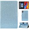 Generico DayQiQiPu Cover per Lenovo Tab M11 TB-330, TB-331 (11 Pollici) Leggera Custodia Motivo Glitterato Custodie con Supporto Caso Ribaltabile Portafoglio e Auto Sleep/Wake, Blu