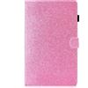 Generico DayQiQiPu Custodia per Samsung Galaxy Tab S2 SM-T710/T713/T715/T719 (8,0 Pollici) 2015 in Pelle PU con Supporto Motivo Brillante Cover Flip Folio Copertura con Portafoglio e Auto Sleep/Wake Rosa