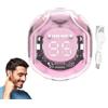 Tktouci Auricolare wireless resistente al sudore, display a LED per auricolari wireless reali, Cuffie da allenamento trasparenti e cool, Auricolari touch wireless con display digitale a 5.4 LED per
