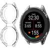 GIOPUEY Cover Compatibile con Garmin Forerunner 170, [2 Pezzi] Soft TPU, Shock Resistant Custodia - Transparent+Transparent