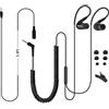 MOXKING Cuffie per TV con cavo lungo da 4,8 m, compatibile con computer, presa audio da 3,5 mm, cavo stereo in metallo con basso (nero)