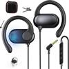 AIAUXAI 3,5MM Open Ear Cuffie con Filo per Laptop, Gancio Auricolare, Nero | Auricolari con Filo per Samsung per iPhone Jack 3,5mm Cellulare per Android per MP4 per PS5 Gaming Ufficio Aereo Sportivi