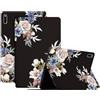 Generico DayQiQiPu Caso per Huawei Matepad PRO 2021/2019 10,8 Pollici MRX-W09/W19/W29/W39 Ultrasottile con Motivo di Serie di Fiori in Pelle PU Flip con Custodia Protettiva per Auto Sveglia/Sonno,02