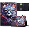 Generico DayQiQiPu Cover per Huawei MediaPad T5 AGS2-W09/W19/L03/L09 (10,1 Pollici) in pelle PU Custodia con Supporto a Portafoglio Caso Serie Fantasia Cromatica Ribaltabile Guscio e Auto Wake/Sleep, 01