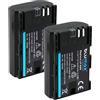 Blumax 2 batterie compatibili con Canon LP-E6N, LP-E6 2040 mAh, EOS R RA R5 R6, 7D Mark II, 5D Mark IV, 5D Mark III, 5DS, 5DS R, 5D Mark II, 6D, 7D, 60D, 70D, 80D, 90D.