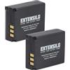 EXTENSILO 2x batteria compatibile con Panasonic Lumix DMC-TZ4, DMC-TZ3, DMC-TZ11, DMC-TZ2, DMC-TZ1, DMC-TZ15 fotocamera (1000mAh, 3,7V, Li-Ion)