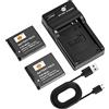 DSTE NB-8L Batteria (2 pezzi) e Caricatore compatibile con Canon PowerShot A2200, A3000, A3200, A3300