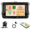 Ohradio Autoradio Android 15 7 per VW Golf Wireless CarPlay | 4+64G. Anche per Passat, Tiguan, Polo, Caddy, Seat Leon, Toledo, Skoda Fabia. Android Auto, BT, FM/RDS, Retrocamera, MIC