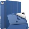 FINTIE Cover per iPad Pro 13 Pollici (M5 2025 / M4 2024) con Portapenna | Sottile Leggero Custodia Posteriore Opaca Traslucida Cover in Morbido TPU con Auto Sveglia/Sonno, Navy