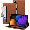 Auslbin Custodia compatibile con Xiaomi Pad 7/7 Pro 11.2 Cover, Tablet in Pelle PU Adatto per Xiaomi Pad 7/7 Pro, Stile Classico in Pelle, Marrone