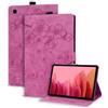 Succtopy Custodia per Galaxy Tab A7 10.4 2022/2020 SM-T500/T509/T505/T507/T503 Cover Protettiva con Funzione di Supporto Custodia in Pelle PU con Portapenne per Samsung Tab A7 Rosso Rosa