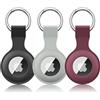 Meliya 3 Pezzi Meliya AirTag Portachiavi per Apple Airtag, Silicone Custodia per Apple Airtags con Portachiavi, Cover Protettiva per AirTags Tracker per Zaini