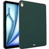Generic Custodia morbida in silicone compatibile con iPad Air 11 (M3 2025 7th/M2 2024 6th), custodia protettiva per tablet leggera in TPU opaco antiurto compatibile con iPad Air 11 M3. Verde scuro
