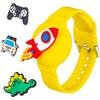 Dingfeiyu Braccialetto per Apple AirTag Impermeabile, Anti-smarrimento e Anti-graffio Custodia Cover AirTag per Bambini, Adolescenti, Anziani (giallo)