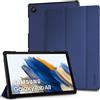 EasyAcc Custodia Cover Compatibile con Samsung Galaxy Tab A8 10.5 Pollici | 2021/2022 SM-X200 SM-X205 Tablet, Ultra Sottile Smart Cover in Pelle , Blu navy