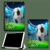 UOMSKTY Custodia Cover per iPad (A16) 11 Generazione 11 Pollici 2025, Calcio Gol Cover Tablet Sottile con Retro in Morbido TPU con Auto Svegliati/Sonno Cartoni Animati Giochi-Blu