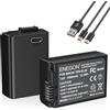 ENEGON Batterie di Ricambio Ricaricabili EN-EL25/EL25A con Ricarica Diretta USB-C 1600mAh(2-Pezzi) con Cavo di Ricarica Type-C 2 in 1 per Nikon Serie Z, Z50, Z30, Z FC,Nikon EN-EL25/EL25A,4241 e MH-32